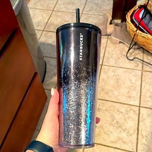 Starbucks Tumbler - Black and Silver Sparkles